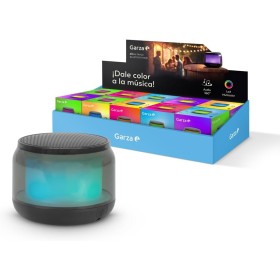 Garza - Altavoz Portátil Inalámbrico Bluetooth 5.1/ Micro SD con 15 Modos de luz LED Multicolor, Sonido 360º y Manos Libres