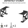 Geekria Soporte para Debajo del Escritorio Compatible con el Soporte de Consola Playstation 5, Soporte de aleación de Aluminio