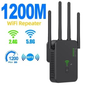 Repetidor inalámbrico 1200Mbps amplificador de señal Wifi de doble ban