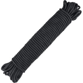 G2PLUS Cuerda 30 m x 6 mm Cuerda de Polipropileno Negro Cuerda de Amarre Cuerda de Nailon Multifuncional Carga de Rotura: 260 kg
