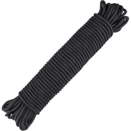 G2PLUS Cuerda 30 m x 6 mm Cuerda de Polipropileno Negro Cuerda de Amarre Cuerda de Nailon Multifuncional Carga de Rotura: 260 kg