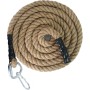 Aoneky Cuerda para Trepar de Yute - 30/40/50mm, 3-9M, Cuerda de Escalada con Mosquetón, Cuerda para Crossfit Entrenamiento