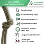 CoverUp! Cuerda Paracord 550 de 7 Hilos - Cuerda Resistente - 31 Metros de cordino Paracord con una Cubierta de Cuerda