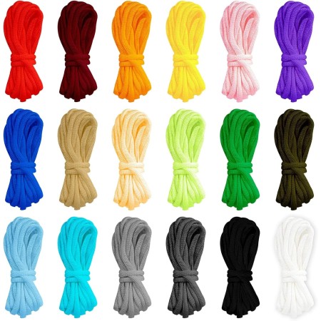 Kulannder Cuerda de Pulsera de Paracord, 18 Piezas de Cuerda de paracaídas, Juego de Cuerdas de Supervivencia al Aire Libre,