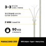 Kamu Synber Paracord 2mm 3 Hebras 15M 100% Nylon Tipo I Cuerda de Paracaídas para Exteriores, Bricolaje, Artesanía | Soporta