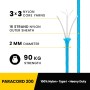 Kamu Synber Paracord 2mm 3 Hebras 15M 100% Nylon Tipo I Cuerda de Paracaídas para Exteriores, Bricolaje, Artesanía | Soporta