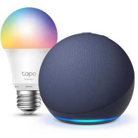 Echo Dot (5.ª generación) | Azul marino + Tapo L530EA Bombilla LED Inteligente (E27), Compatible con Alexa - Kit de inicio de