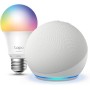 Echo Dot (5.ª generación) | Azul marino + Tapo L530EA Bombilla LED Inteligente (E27), Compatible con Alexa - Kit de inicio de