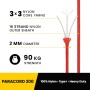 Kamu Synber Paracord 2mm 3 Hebras 15M 100% Nylon Tipo I Cuerda de Paracaídas para Exteriores, Bricolaje, Artesanía | Soporta