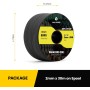 Kamu Synber Paracord 2mm 3 Hebras 15M 100% Nylon Tipo I Cuerda de Paracaídas para Exteriores, Bricolaje, Artesanía | Soporta