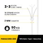 Kamu Synber Paracord 2mm 3 Hebras 15M 100% Nylon Tipo I Cuerda de Paracaídas para Exteriores, Bricolaje, Artesanía | Soporta