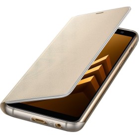 Samsung Neon Flip Carcasa Para Galaxy A8, notificaciones tramite bordes Illuminati, Oro
