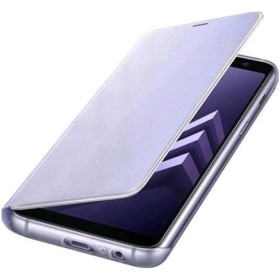 Samsung Neon Flip Carcasa Para Galaxy A8, notificaciones tramite bordes Illuminati, Gris