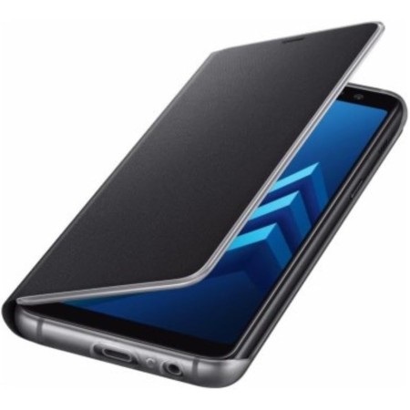 Samsung Neon Flip Carcasa Para Galaxy A8, notificaciones tramite bordes Illuminati, Gris