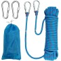 Cuerda de escalada de 10 mm, cuerda de seguridad de 10 m, cuerda de escalada estática para exteriores, cuerda de rescate con 2