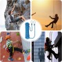 Cuerda de escalada de 10 mm, cuerda de seguridad de 10 m, cuerda de escalada estática para exteriores, cuerda de rescate con 2