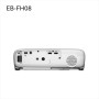 El EB-FH08 es un proyector económico Full HD con lámpara, 2 puertos HDMI, impresionantes tamaños de imagen sobre pantallas de