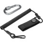 nuluxi Lanyard Táctico en Paracord, Lanyard Táctico Cuerdas de Seguridad Elásticas con Mosquetón en Espiral,Reutilizable