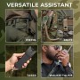 nuluxi Lanyard Táctico en Paracord, Lanyard Táctico Cuerdas de Seguridad Elásticas con Mosquetón en Espiral,Reutilizable