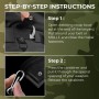 nuluxi Lanyard Táctico en Paracord, Lanyard Táctico Cuerdas de Seguridad Elásticas con Mosquetón en Espiral,Reutilizable