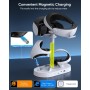 FASTSNAIL Soporte de carga para PlayStation VR2, auriculares multifunción verticales PS VR2 y controladores Sense, estación de