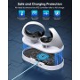 FASTSNAIL Soporte de carga para PlayStation VR2, auriculares multifunción verticales PS VR2 y controladores Sense, estación de