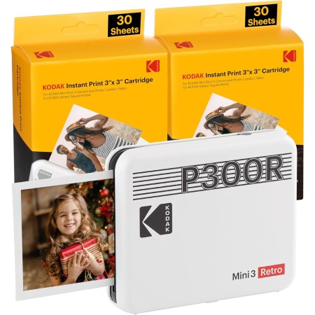 KODAK Impresora Fotográfica Mini 3 Retro P300RW60 Blanco