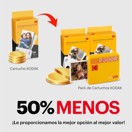 KODAK Impresora Fotográfica Mini 3 Retro P300RW60 Blanco