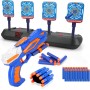 Diana Electronica con Pistola para Nerf, Objetivo de Tiro Automático con 20 Balas & Muñequeras, Juguete Niños 3 4 5 6 7 8 9 10