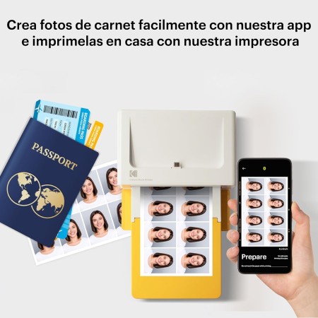 KODAK Dock Plus 4PASS Impresora de Fotos Instantánea (10x15cm) + Paquete de Accesorios con 90 Hojas