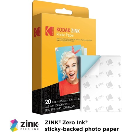 KODAK Step Impresora de fotos instantánea para smartphone - Mini portátil inalámbrica en color - Fotos adhesivas Zink 2x3” -