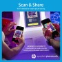 HP Sprocket Photobooth Impresora de Fotos 3x4” (Blanco) – 250+ Marcos, impresión en Papel Zink, Wi-Fi, luz LED, Pantalla táctil