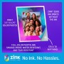HP Sprocket Photobooth Impresora de Fotos 3x4” (Blanco) – 250+ Marcos, impresión en Papel Zink, Wi-Fi, luz LED, Pantalla táctil