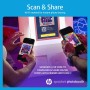 HP Sprocket Photobooth Impresora de Fotos 3x4” (Blanco) – 250+ Marcos, impresión en Papel Zink, Wi-Fi, luz LED, Pantalla táctil