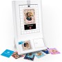 HP Sprocket Photobooth Impresora de Fotos 3x4” (Blanco) – 250+ Marcos, impresión en Papel Zink, Wi-Fi, luz LED, Pantalla táctil