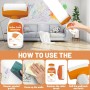 Pintura para retoques de pared, 500 g, color blanco, 2 en 1, rodillo para reparación de paredes, color blanco, crema para