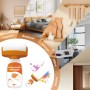 Pintura para retoques de pared, 500 g, color blanco, 2 en 1, rodillo para reparación de paredes, color blanco, crema para