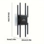 Repetidor WiFi de 300Mbps, extensor de señal WiFi inalámbrico, 8 anten