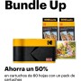 KODAK Mini 2 ERA 4PASS Impresora de Fotos Portátil (5,3x8,6cm) (Impresora + Pack con 68 Hojas (8 Hojas Iniciales + 60 Hojas),