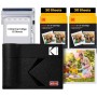 KODAK Mini 2 ERA 4PASS Impresora de Fotos Portátil (5,3x8,6cm) (Impresora + Pack con 68 Hojas (8 Hojas Iniciales + 60 Hojas),
