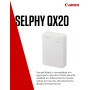 Canon SELPHY QX20: Impresora portátil de Fotos por Wi-Fi, sublimación de Tinta, 2 tamaños con Dorso Autoadhesivo, Carga USB-C.