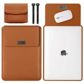 Funda de cuero Pu para portátil Macbook Air Pro 13 14 16 M1 M2 M3 2020