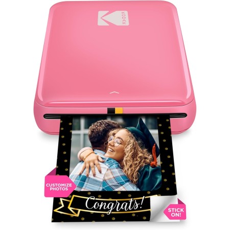 KODAK Step Impresora de fotos instantánea para smartphone - Mini portátil inalámbrica en color - Fotos adhesivas Zink 2x3” -
