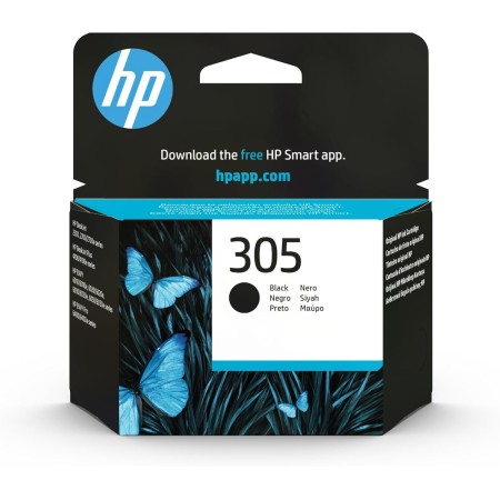 HP 305 3YM61AE, Negro, Cartucho Original de Tinta, Compatible con impresoras de inyección de Tinta HP DeskJet Serie 2700, 4100,