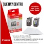 Canon Multipack de Tinta y Papel Cartuchos de Tinta Originales PG-540/CL-541 - Pack de 2 Cartuchos (1 Negro, 1 Color) y Papel
