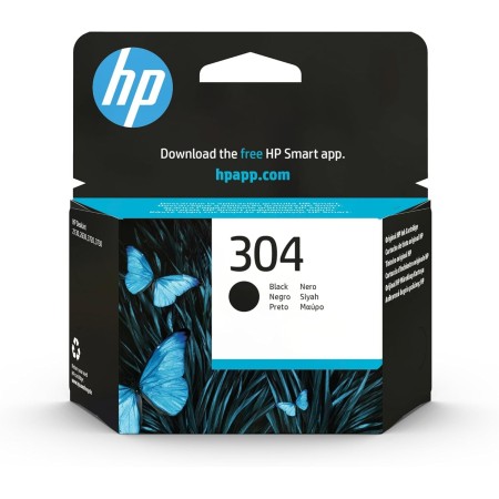 HP 304 N9K06AE, Negro, Cartucho de Tinta Original, compatible con impresoras de inyección de tinta HP DeskJet 2620, 2630, 3720,