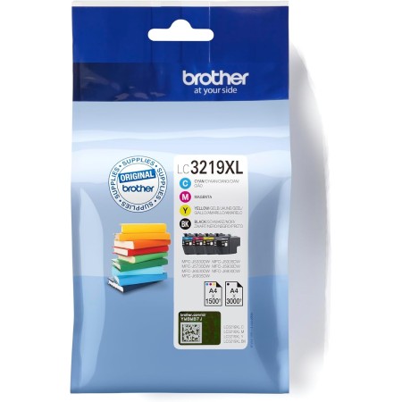 Brother LC3211VAL, Juego de 4 cartuchos (Negro, Cian, Magenta y amarillo) para las impresoras DCPJ572DW, MFCJ491DW,