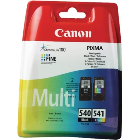 Canon PG-540+CL-541 Cartuchos de tinta original Negro y Tricolor para Impresora de Inyeccion de tinta Pixma