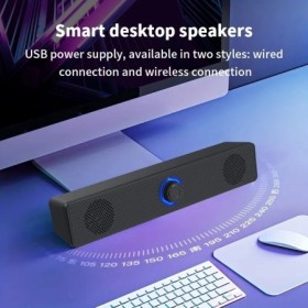 Altavoces duales de escritorio largos con cable 1002, inalámbrico Blue