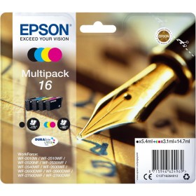 Epson C13T16264012 - Cartucho de Tinta, Color Azul/Rosa/Amarillo/Negro (4 unidades)